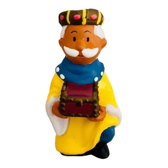 House of Lloyd MELCHIOR KING Gold Gifts FIGURINE Childs 1st Nativity Set PVC Toy - Picture 9 of 9